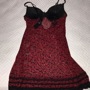 Intimates Sleepwear Sexy Lingerie With Roses Black And Red Poshmark