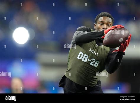 TCU Defensive Back Josh Newton Runs A Drill At The NFL Football