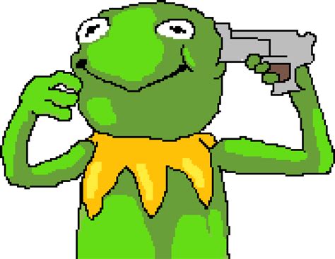 Download Kermit Pixel Artwith Gun