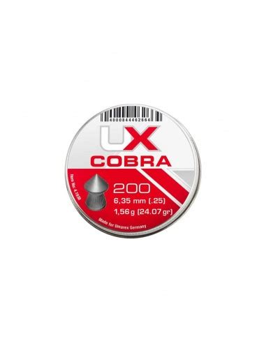 BOITE 200 PLOMBS UX COBRA POINTUS 6 35 MM 1 56G 4 1938