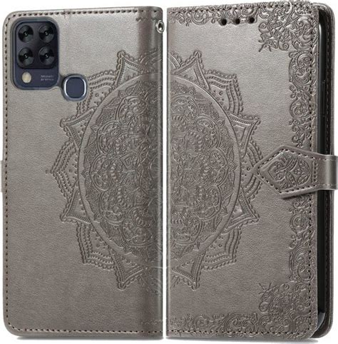 Tui En Cuir Pour Infinix Hot T Avec Pochette Magn Tique Fente Pour Carte Et Design Mandala