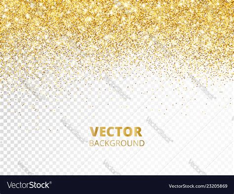 Sparkling Glitter Border Frame Falling Golden Vector Image