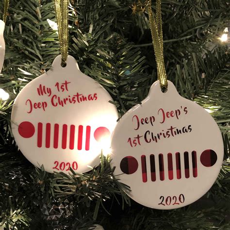 Personalized Jeep Ornament My First Jeep Christmas Etsy