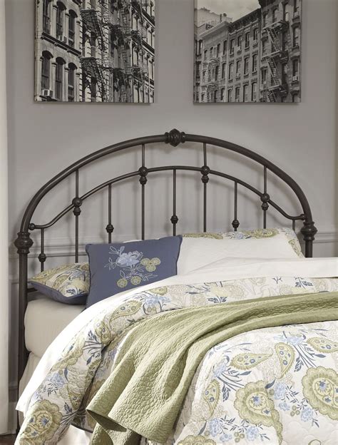 Nashburg Queen Bronze Metal Headboard From Ashley B280 153 Coleman Furniture