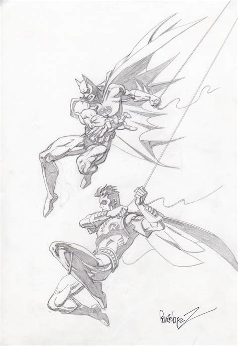 Jose Luis Garcia Lopez Batman And Robin Pencils Comic Art Comic Art