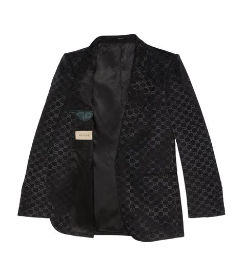 Gucci Black Gg Supreme Blazer Harrods Uk