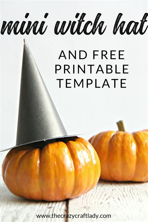 Mini Witch Hat And Printable Template For Halloween Witch Hat Witch