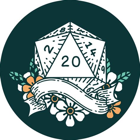 icon of natural twenty D20 dice roll 12017462 Vector Art at Vecteezy