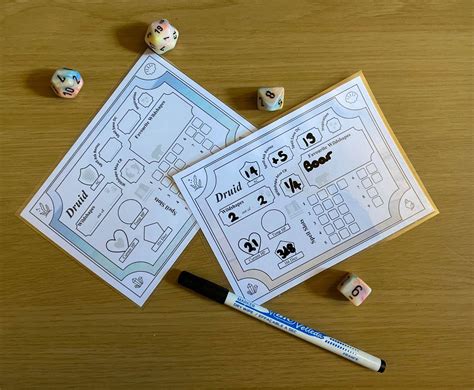 Dnd Druid Bundle Wild Shape Sheets Spell Ability Tracker And