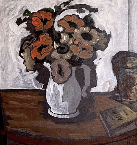 Picasso Pablo 1881 1973 1908 Flowers In A Grey Jug And Wine Glass With