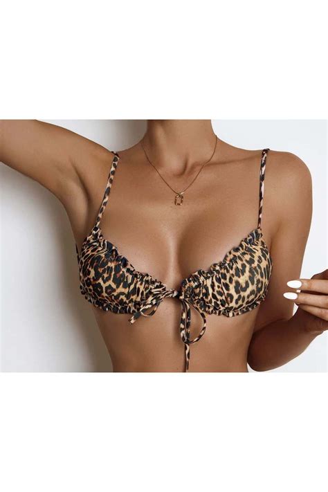 nuriçgiyim Leopar desenli bikini üstü Fiyatı Yorumları