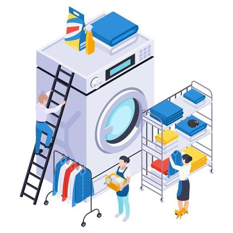 Laundry Washing Isometric Composition Wi Free Vector Freepik