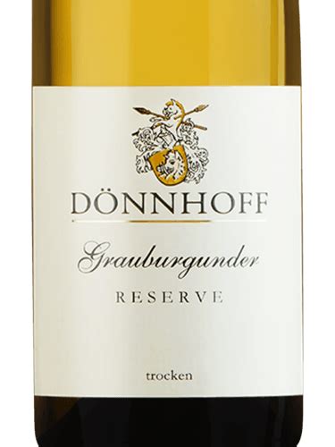 Dönnhoff Réserve Grauburgunder Trocken Vivino US