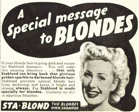 Advert Museum Sta Blond Blonde Vintage Hairstyles Natural Blondes