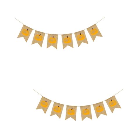 2 Sets Pumpkin Mabula Banner Thanksgiving Day Supplies Garland Flags