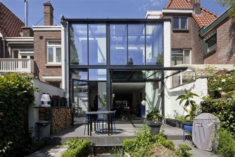 Rotterdam Glazen Uitbouw Modern Architectuur Glas Jaren 30 Particuliere Woning Hoyt Architect