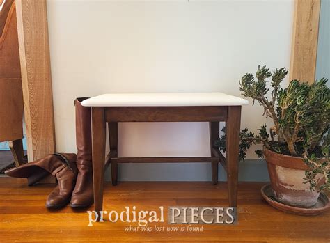 Mid Century Modern Bench Seat with Updated Look - Prodigal Pieces