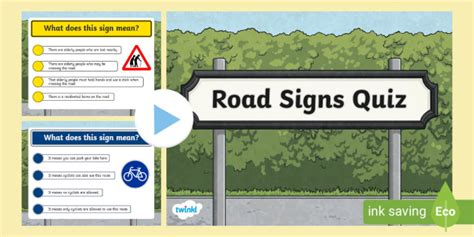 Road Signs Quiz PowerPoint | CfE Second Level Resources