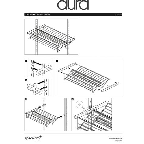 Aura Wardrobe Storage Steel Shoe Rack Homebase