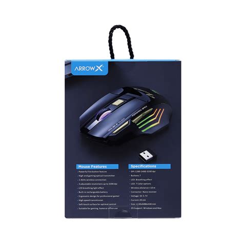 WIRELESS MOUSE (เมาส์ไร้สาย) ARROW-X YDK-GW-X7 WIRELESS BLACK