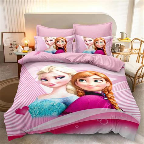 Lenjerie De Pat Finet Premium Beautiful Anna Elsa Frozen