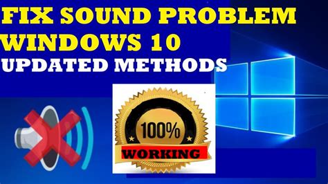 How To Fix Audio Or Sound Problem In Windows 10 Audio Not Working On