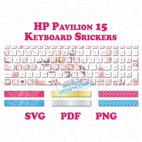 Hp Pavilion Keyboard Stickers In Multi Hp Laptop Skins Cute