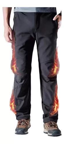 Pantalon Termico Softshell Hombre Con Micropolar Impermeable Cuotas