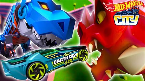 Ziej Cy Ogniem Smok Kontra Ultimate T Rex Transporter Animacje Dla Dzieci Hot Wheels