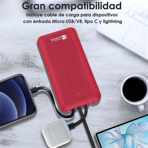 Power Bank Batería Portátil Carga Rápida 10000mah 1hora MercadoLibre