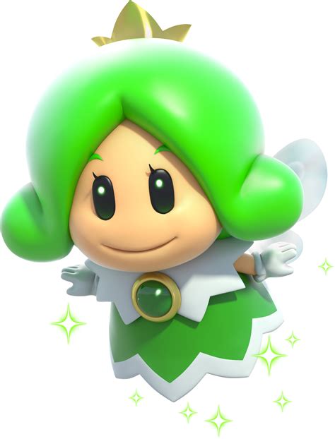 File Green Fairy Artwork Super Mario 3d World Png Super Mario Wiki