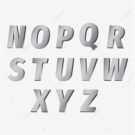 Alphabet 3d Letters Vector PNG Images 3d Alphabet Letter Bundle Pack