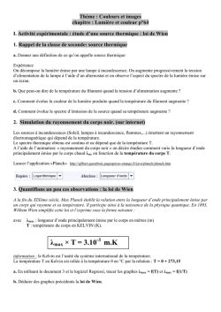 Evaluation Lumi Res Et Spectres Correction Exercice Qcm