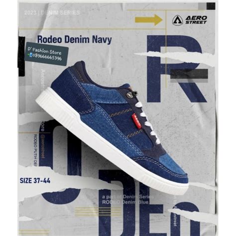 Jual Sepatu Asli Original Aerostreet Denim Rodeo Jeans Kanvas Authentic