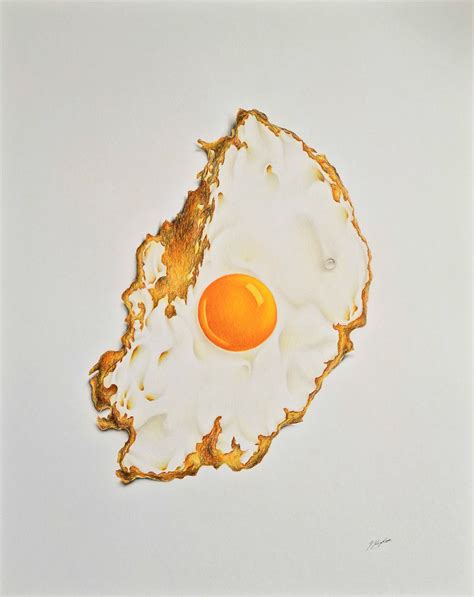 Fried Egg: A pencil drawing Pencil drawing by Daniel Shipton | Artfinder