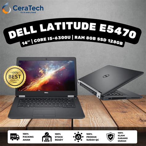 LAPTOP DELL LATITUDE E5470 Core I5 Gen6 RAM 8GB SSD 128GB SECOND