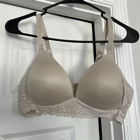 Wireless Nude Aerie Bra With Lace Wireless Aerie Depop