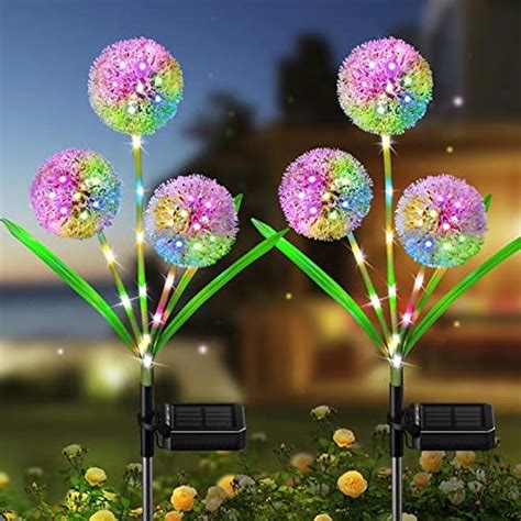 KOOPER Solar Lights Outdoor Garden Decor Upgraded 3 Pack Solar Garden