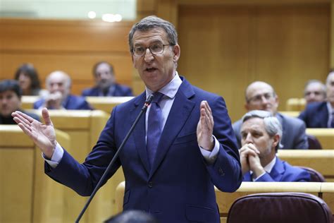 Fotos Del Cara A Cara De Pedro Sánchez Y Alberto Núñez Feijóo En El Pleno Del Senado