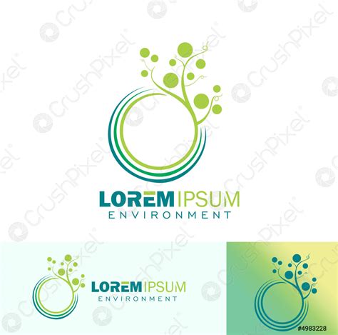 Circle Tree Environment Logo Sign Stock Vector 4983228 Crushpixel