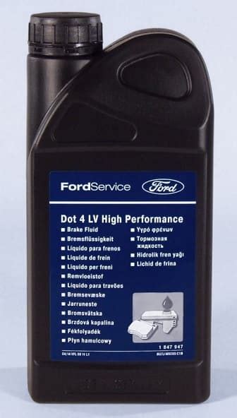 1847947 FORD - Тормозная жидкость DOT4 LV High Perfomance 1л 1847947 ...