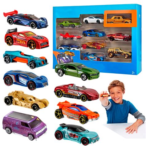 Kit Coleção Carrinhos Hot Cars Carros Miniatura Carrinhos para Meninos e Meninas na caixa