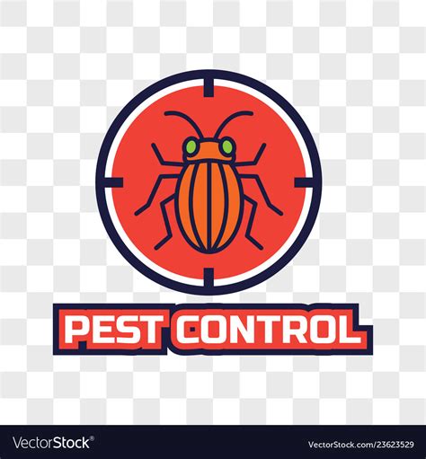 Pest control logo isolated on transparent Vector Image