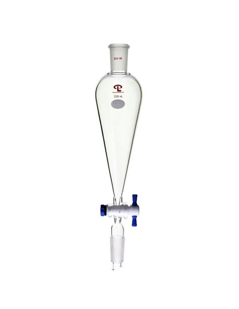 250 ML Separatory Funnel With PTFE Stopcock 24 40 Upper And Bottom Joints