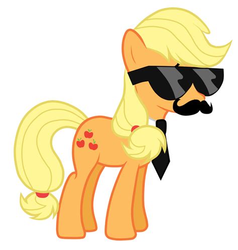 459487 Safe Artistlissiscape Applejack Female Moustache