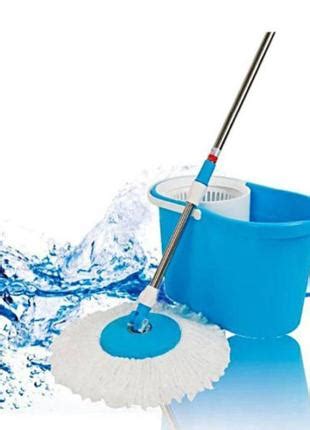 Универсальная швабра с отжимом-центрифугой и ведром easy mop круглая ...