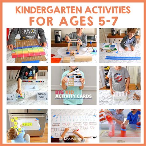 30+ Kindergarten Activities for Hands-On Learning - Days With Grey