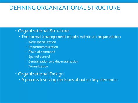 Organizational Structure Design Ppt