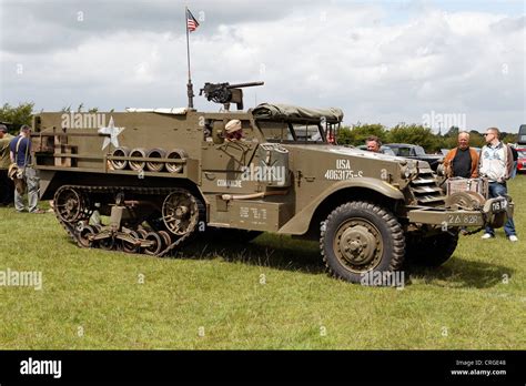 An American military half track dating from the Second World War (WW II ...