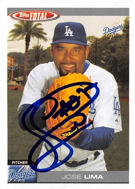 Jose Lima autographed baseball card (Los Angeles Dodgers) 2004 Topps ...